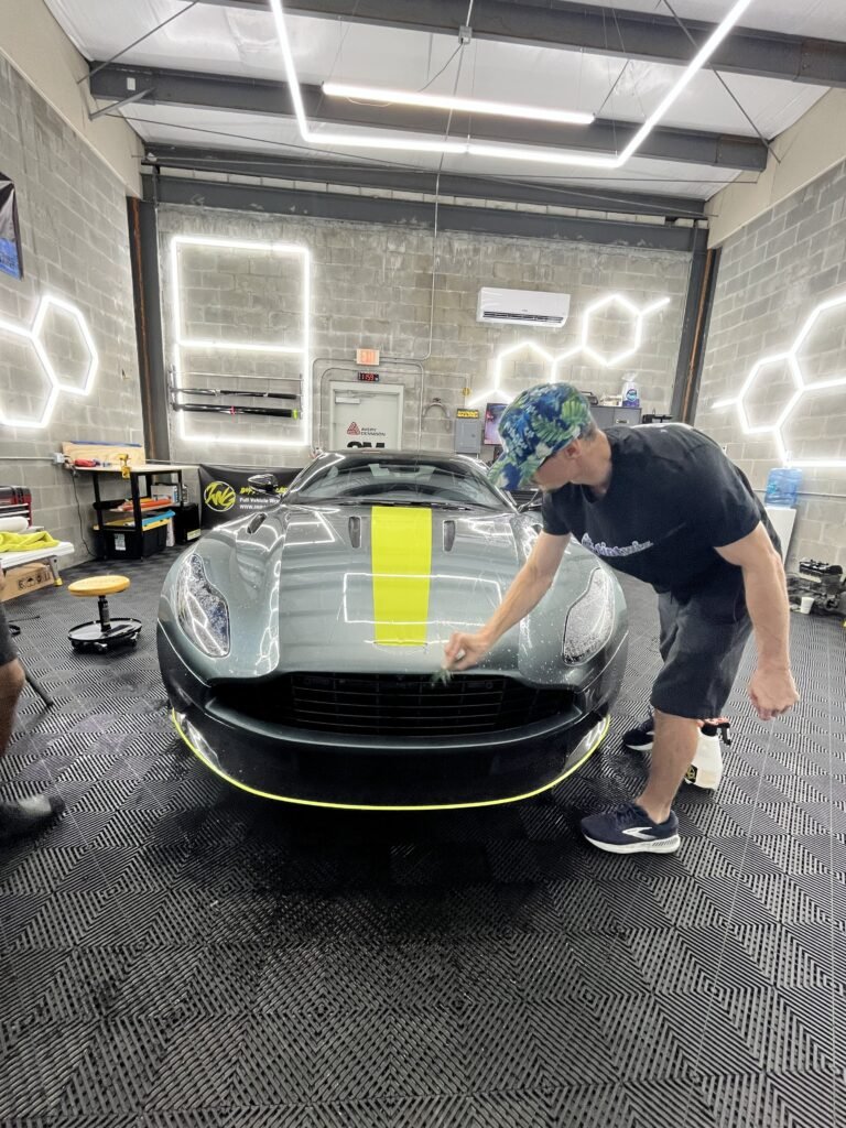 Paint protection film installation on a vehicle by Tint by the Bay in Pinellas County Florida