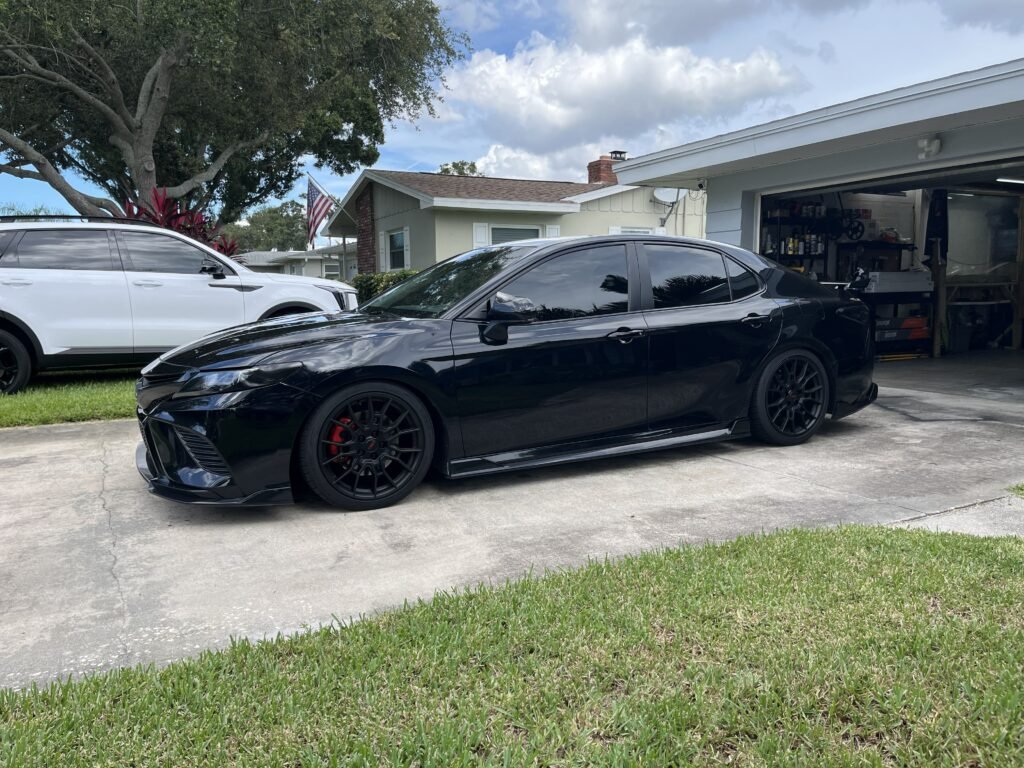 Ceramic window tint installed on a black car by Tint by the Bay in Pinellas County Florida