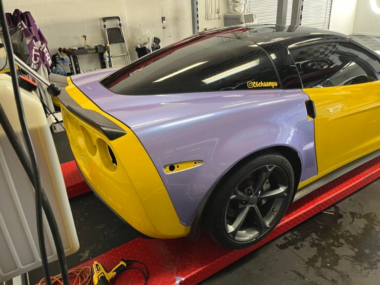 vinyl wraps Clearwater Purple color change Corvette wrap