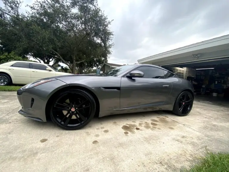 Gray Jaguar F-type with ceramic window film installed by Tint by the Bay in Pinellas County