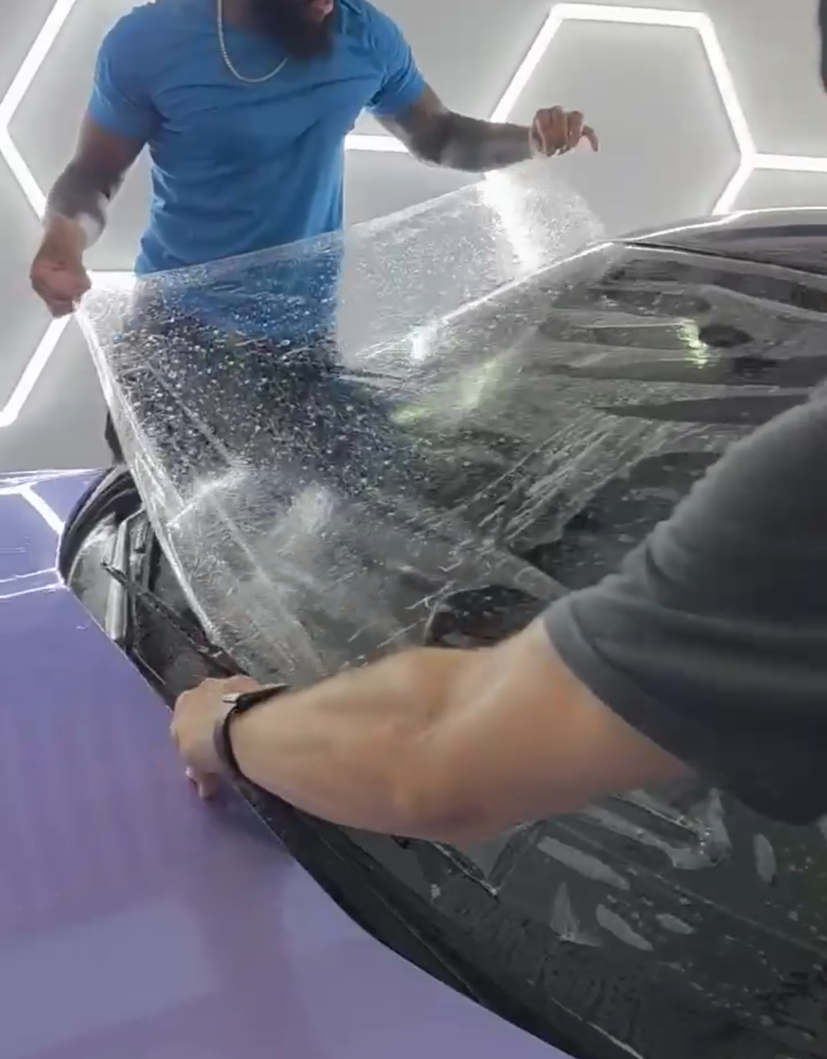 Windshield protection film installation in Clearwater FL